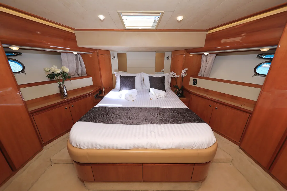 Quo Vadis I, a Ferretti 760 motor yacht at Općina Pakoštane, Croatia