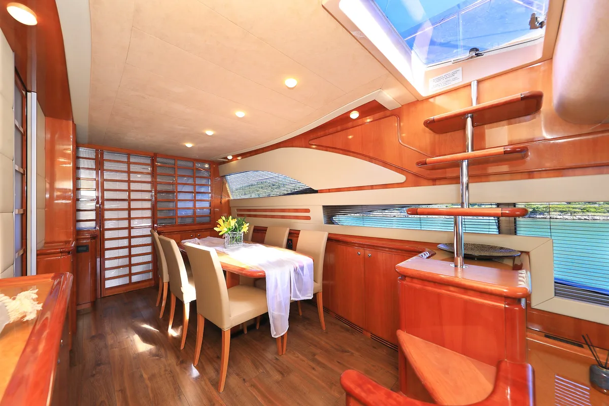 Quo Vadis I, a Ferretti 760 motor yacht at Općina Pakoštane, Croatia