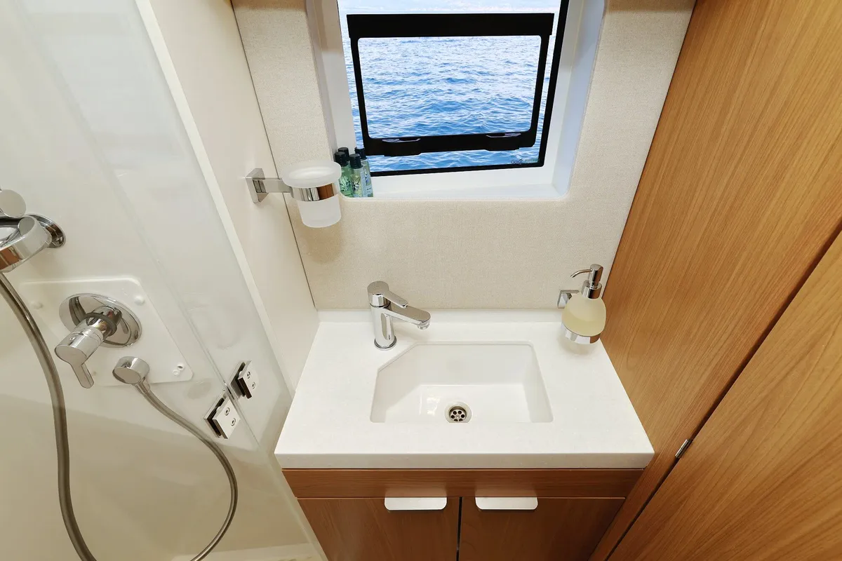 Marea III, a Bali 5.8 catamaran at Grad Kaštela, Croatia
