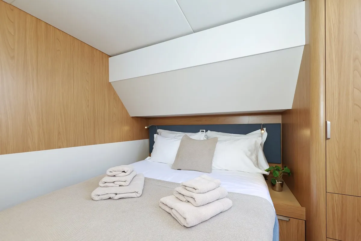 Marea III, a Bali 5.8 catamaran at Grad Kaštela, Croatia