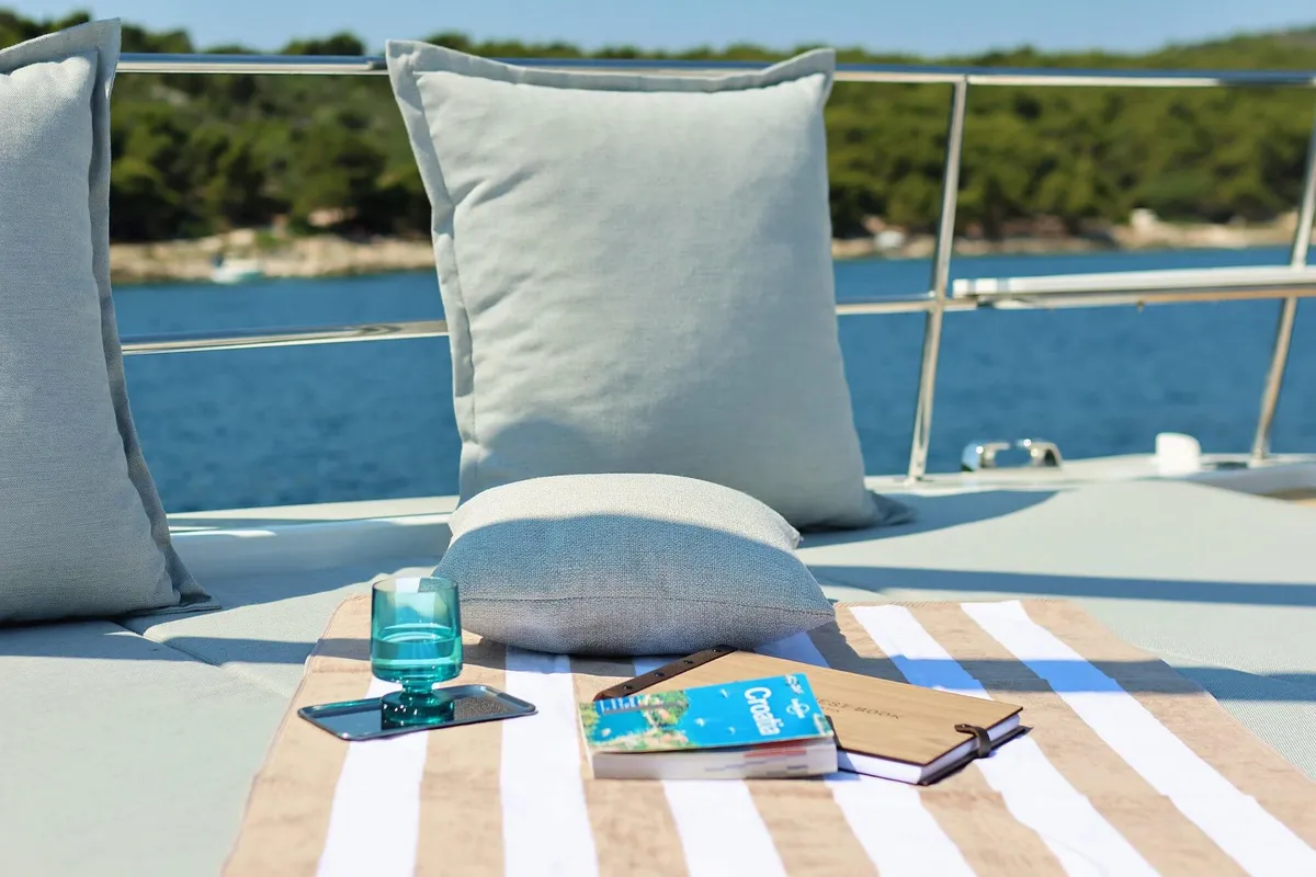 Marea III, a Bali 5.8 catamaran at Grad Kaštela, Croatia