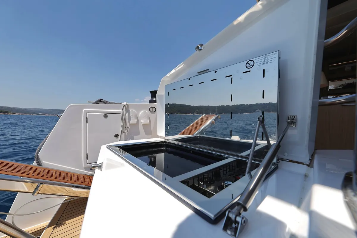 Marea III, a Bali 5.8 catamaran at Grad Kaštela, Croatia