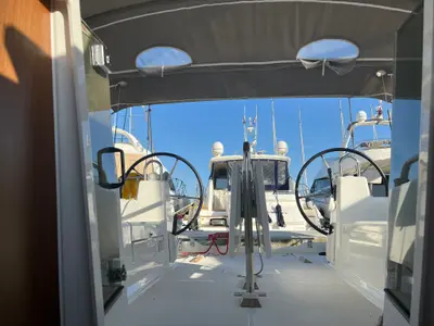 Deck of SAILOR MERCURY, a Beneteau Oceanis 38.1 sailboat at Split, Croatia