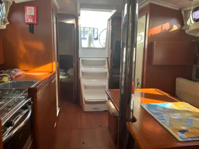 Galley of SAILOR MERCURY, a Beneteau Oceanis 38.1 sailboat at Split, Croatia