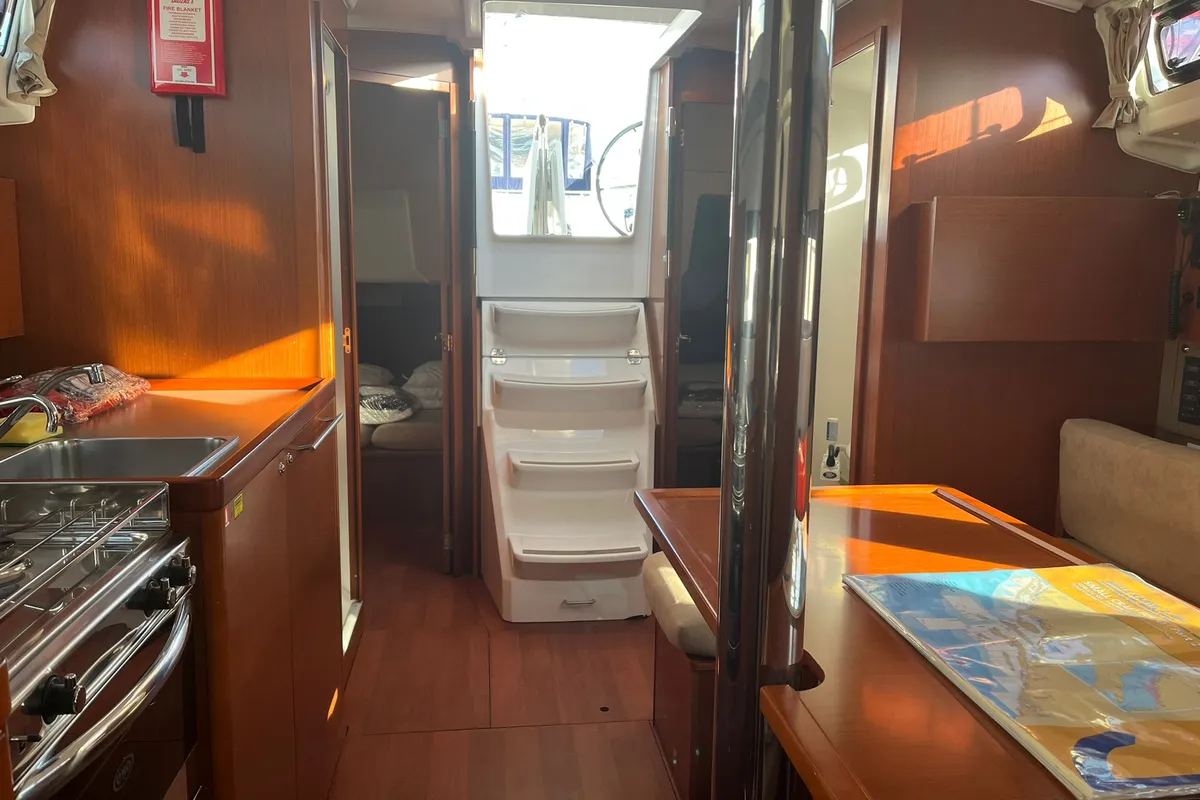 Galley of SAILOR MERCURY, a Beneteau Oceanis 38.1 sailboat at Split, Croatia