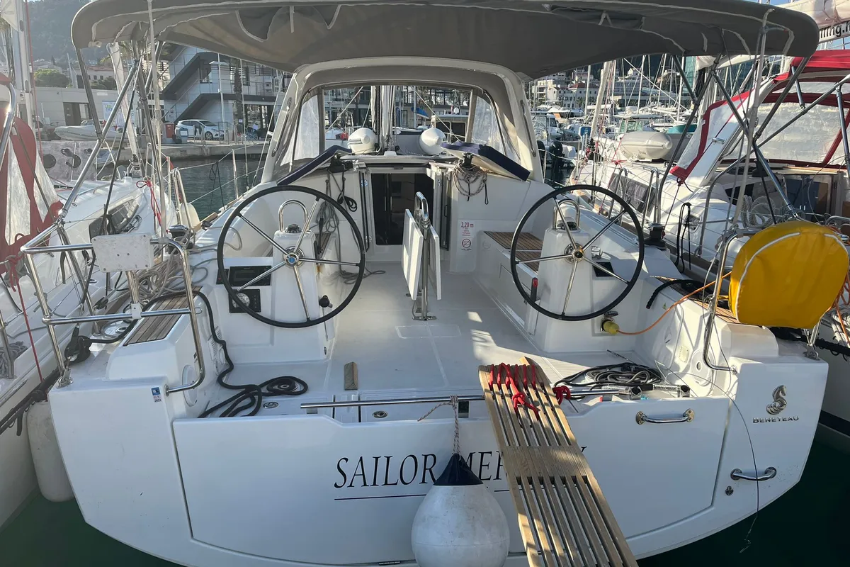 Exterior view of SAILOR MERCURY, a Beneteau Oceanis 38.1 sailboat at Split, Croatia
