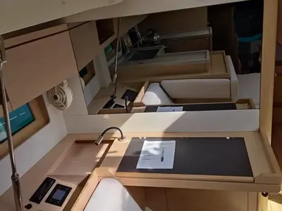 Galley of Dima II, a Beneteau Oceanis 51.1 sailboat at Municipal Unit of Lefkada, Greece