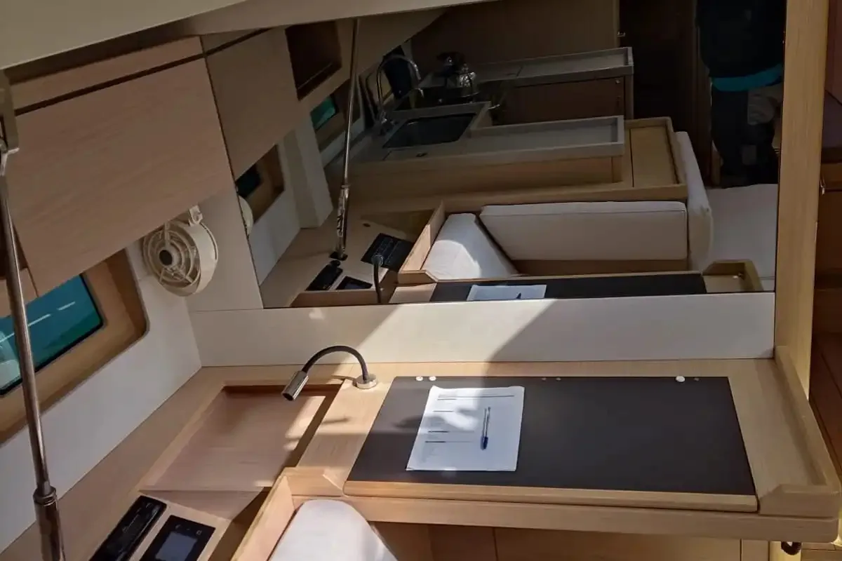 Galley of Dima II, a Beneteau Oceanis 51.1 sailboat at Municipal Unit of Lefkada, Greece