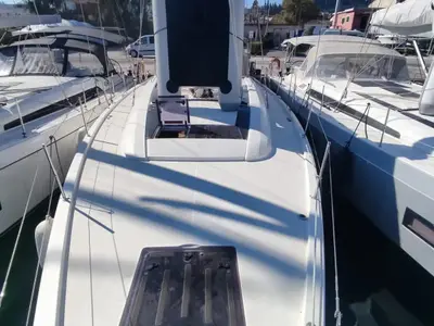 Deck of Dima II, a Beneteau Oceanis 51.1 sailboat at Municipal Unit of Lefkada, Greece