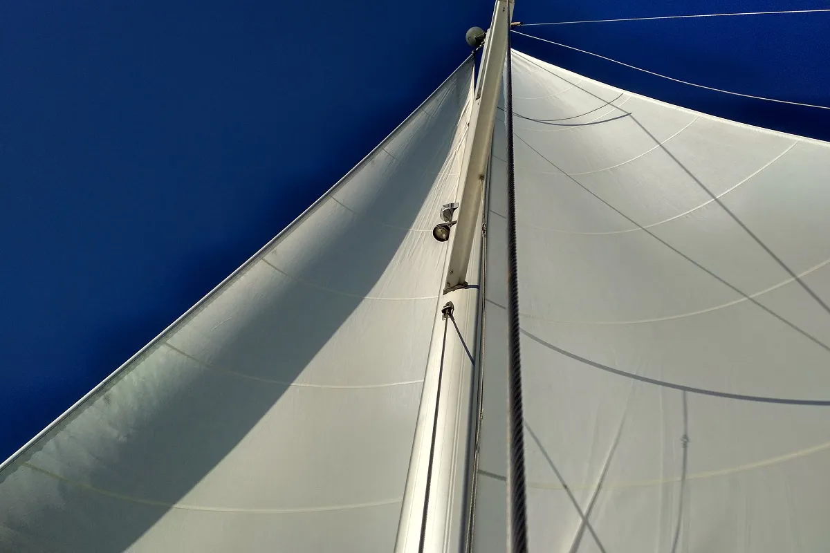 Okea Iris, a Elan 444 Impression sailboat at Lavreotiki Municipal Unit, Greece