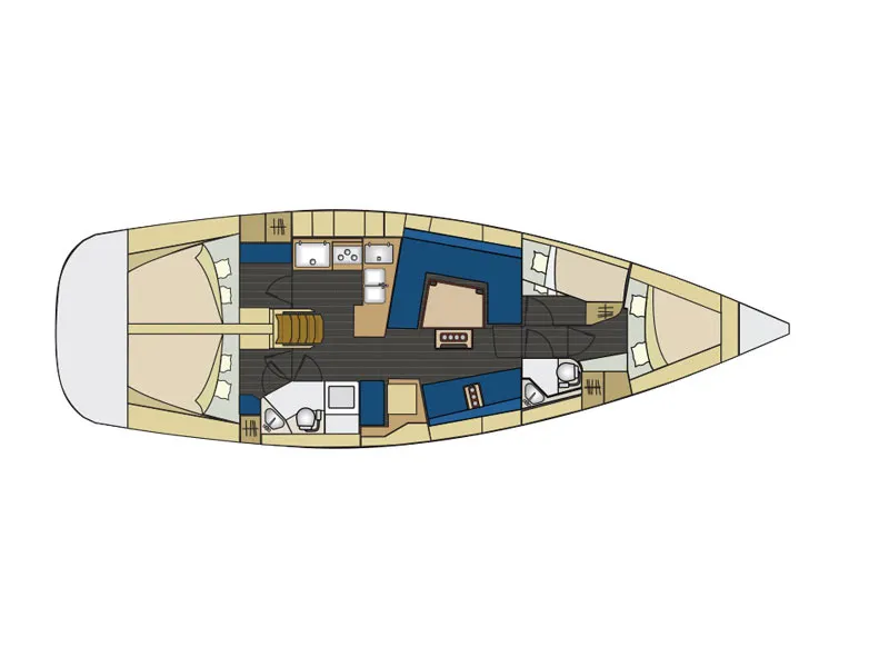 Okea Iris, a Elan 444 Impression sailboat at Lavreotiki Municipal Unit, Greece