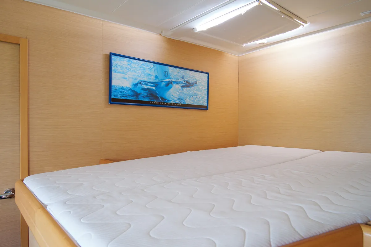 Amelia, a Lagoon 420 catamaran at Volos, Greece