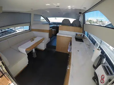 Salon of Get Lucky, a Dufour 460 GL sailboat at Grad Šibenik, Croatia