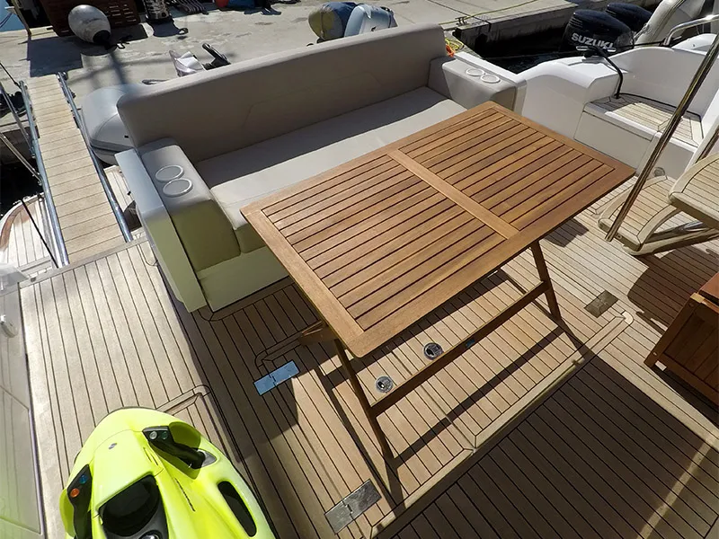 Deck of Get Lucky, a Dufour 460 GL sailboat at Grad Šibenik, Croatia