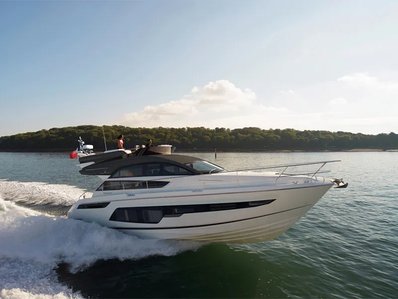 Exterior view of Get Lucky, a Dufour 460 GL sailboat at Grad Šibenik, Croatia