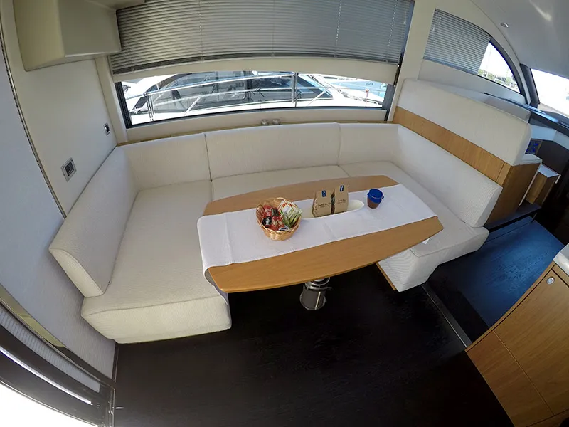 Salon of Get Lucky, a Dufour 460 GL sailboat at Grad Šibenik, Croatia