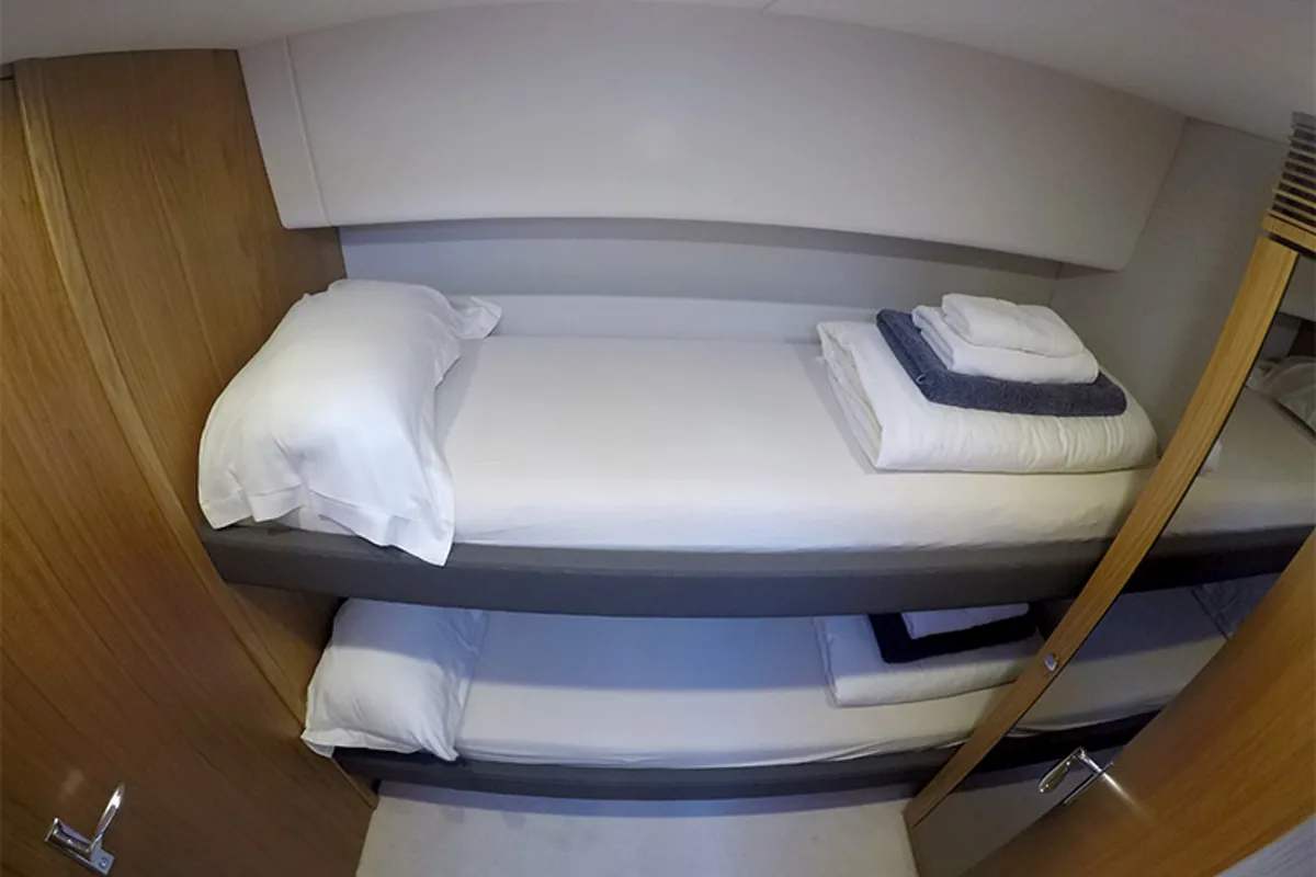 Cabin on Get Lucky, a Dufour 460 GL sailboat at Grad Šibenik, Croatia