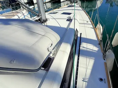 Deck of Lucy, a Beneteau Oceanis 48 sailboat at Općina Sukošan, Croatia
