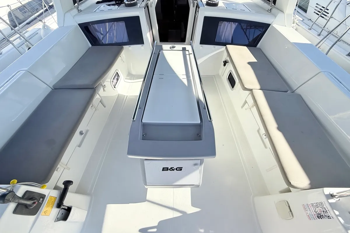 Deck of Lucy, a Beneteau Oceanis 48 sailboat at Općina Sukošan, Croatia