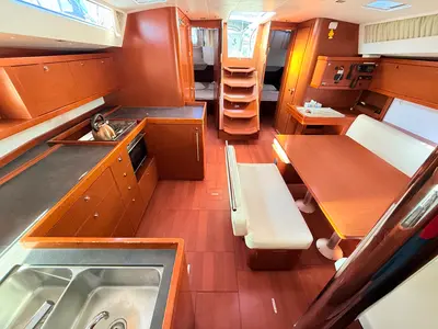 Galley of Lucy, a Beneteau Oceanis 48 sailboat at Općina Sukošan, Croatia