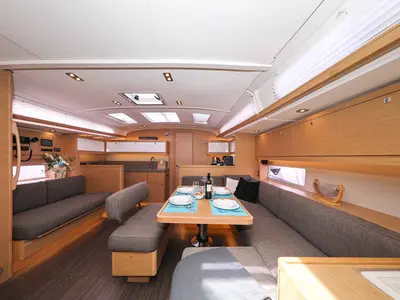 Salon of Spirit, a Dufour 470 sailboat at Grad Trogir, Croatia