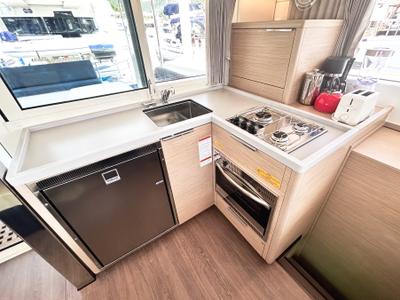 Galley of Cloudwalker, a Lagoon 40 OW catamaran at Road Town, British Virgin Islands