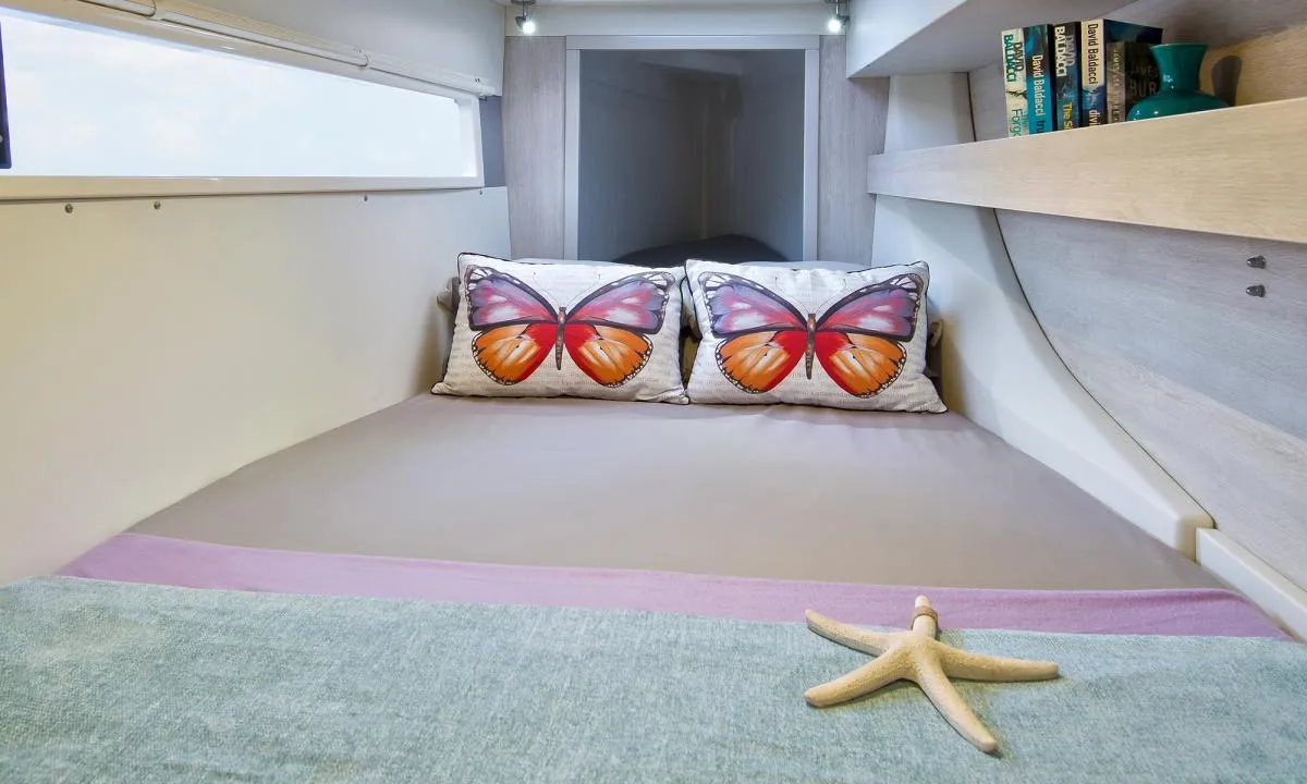 Cabin on Moorings 433 PC Club, a Leopard 43 PC catamaran at Općina Marina, Croatia