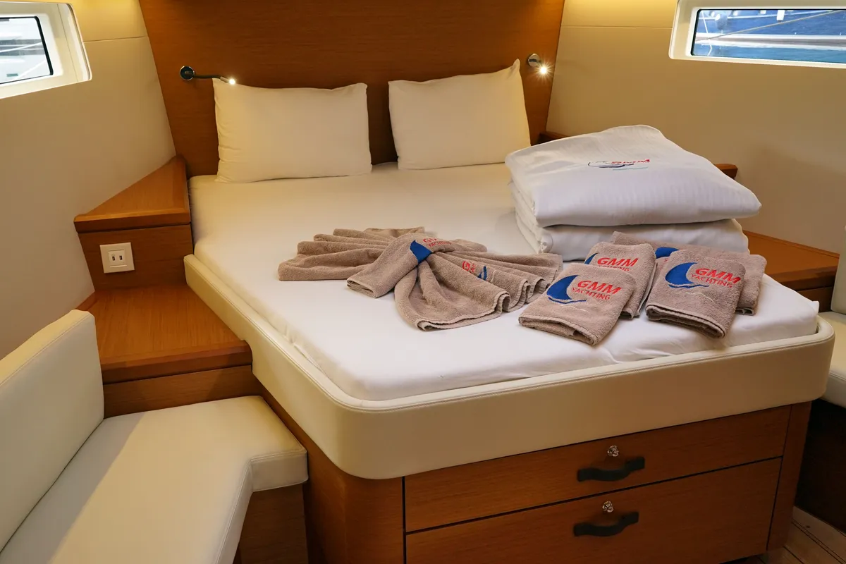 Cabin on Caputh, a Jeanneau 51 sailboat at Marmaris, Turkey