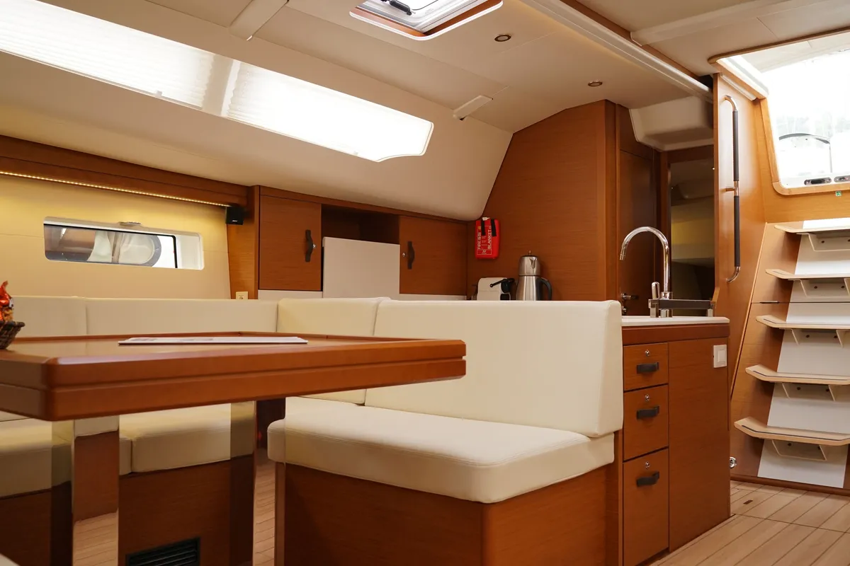 Salon of Caputh, a Jeanneau 51 sailboat at Marmaris, Turkey