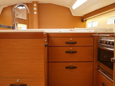 Galley of Caputh, a Jeanneau 51 sailboat at Marmaris, Turkey