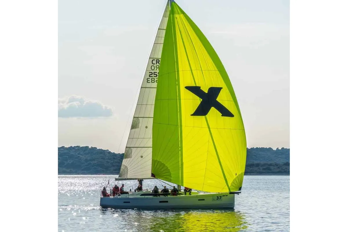 Exterior view of XARA, a X-Yachts X4³ sailboat at Općina Rogoznica, Croatia