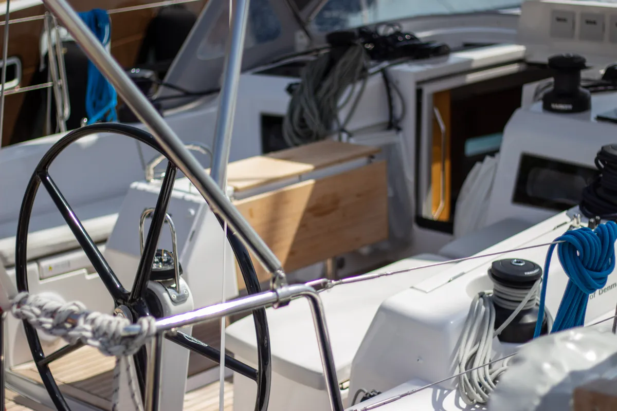 Cockpit of XARA, a X-Yachts X4³ sailboat at Općina Rogoznica, Croatia