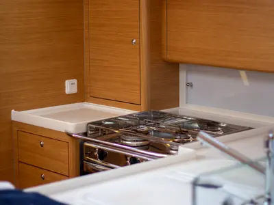 Galley of XARA, a X-Yachts X4³ sailboat at Općina Rogoznica, Croatia