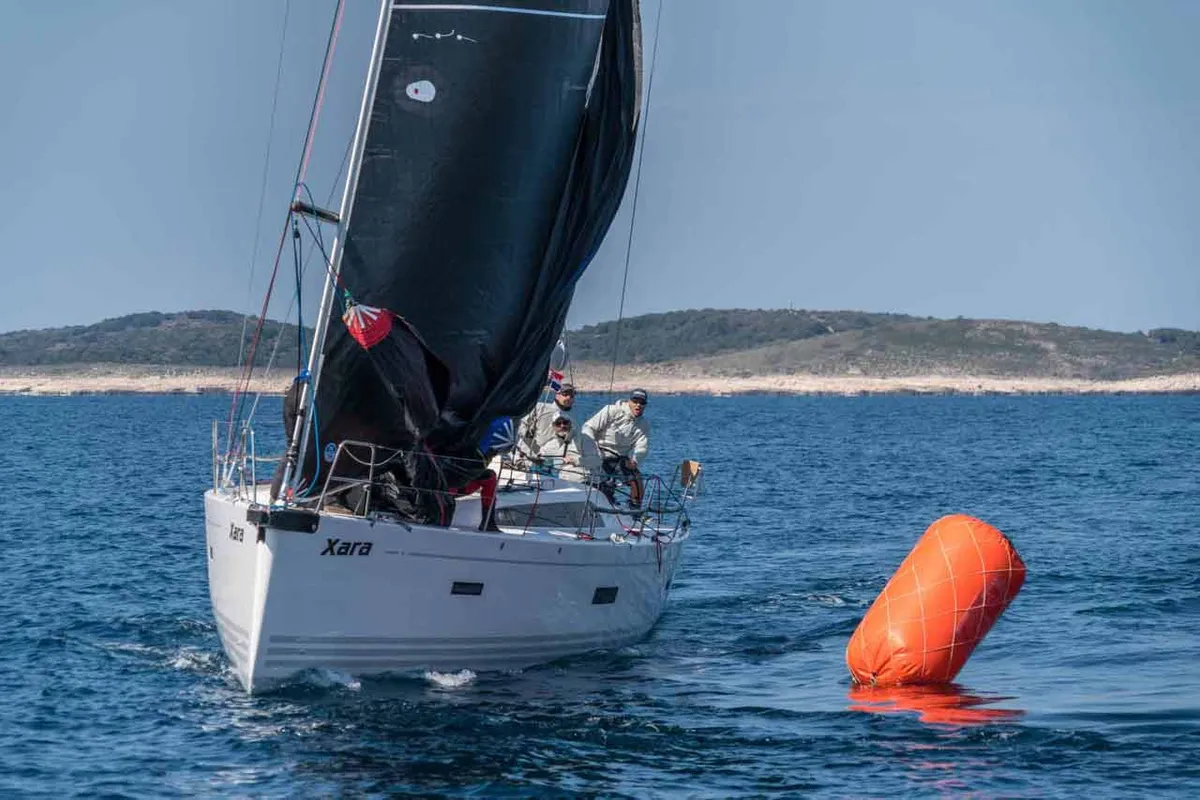 Exterior view of XARA, a X-Yachts X4³ sailboat at Općina Rogoznica, Croatia