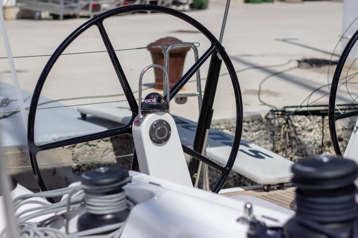 Cockpit of XARA, a X-Yachts X4³ sailboat at Općina Rogoznica, Croatia