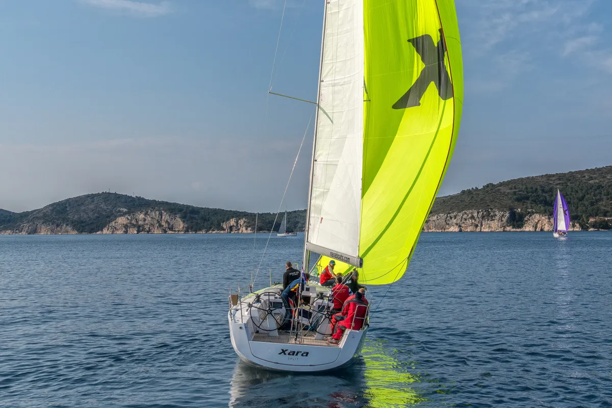 Exterior view of XARA, a X-Yachts X4³ sailboat at Općina Rogoznica, Croatia