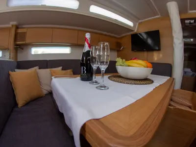 Salon of XARA, a X-Yachts X4³ sailboat at Općina Rogoznica, Croatia