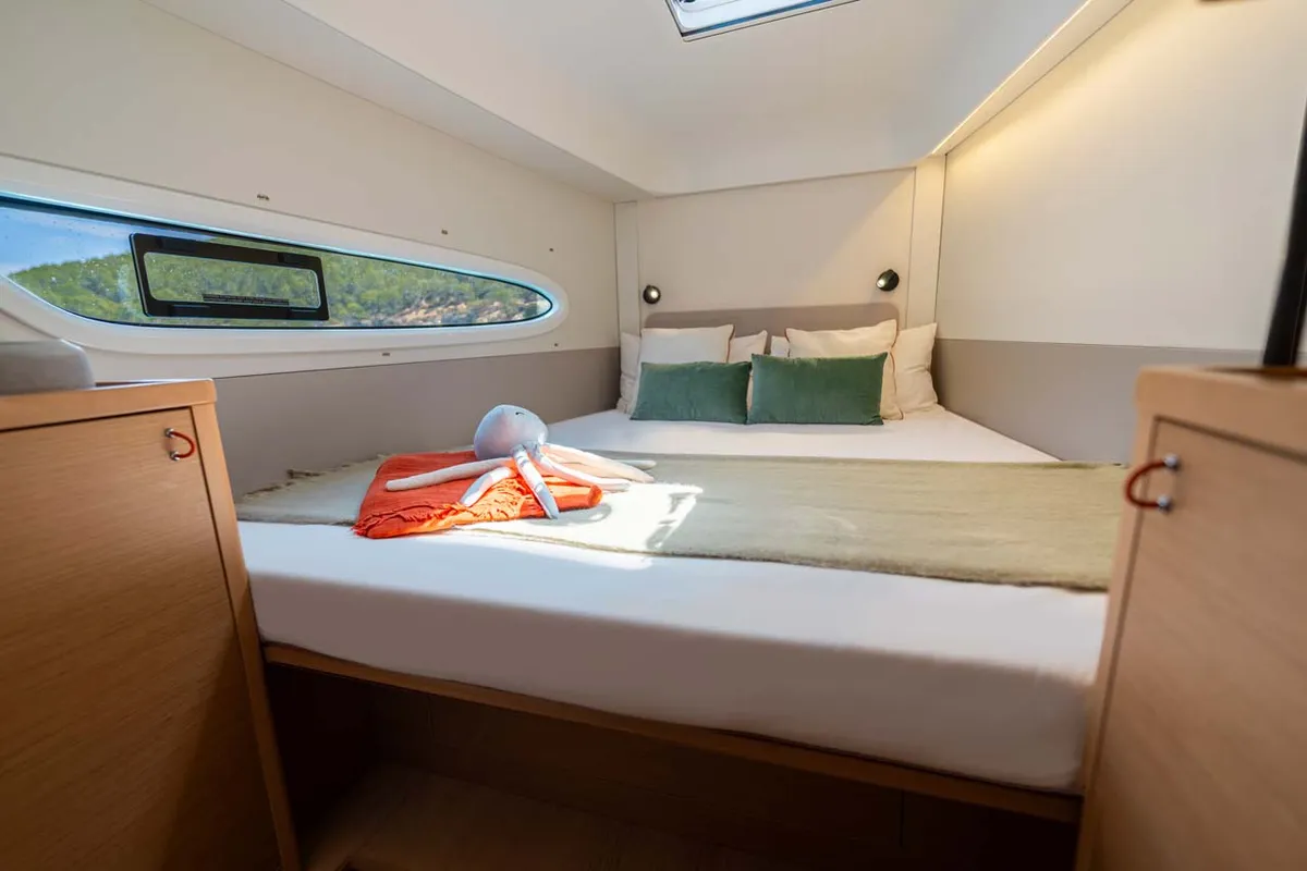 Cabin on Mare Loco, a Excess 13 catamaran at Šibenik, Croatia