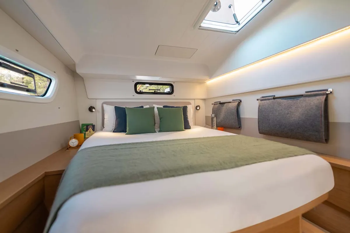 Cabin on Mare Loco, a Excess 13 catamaran at Šibenik, Croatia