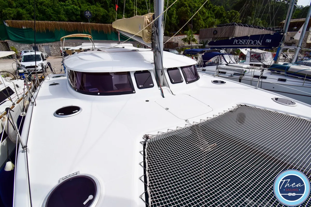 TWIN SWANS, a Fountaine Pajot Lipari 41 catamaran at Marmaris, Turkey