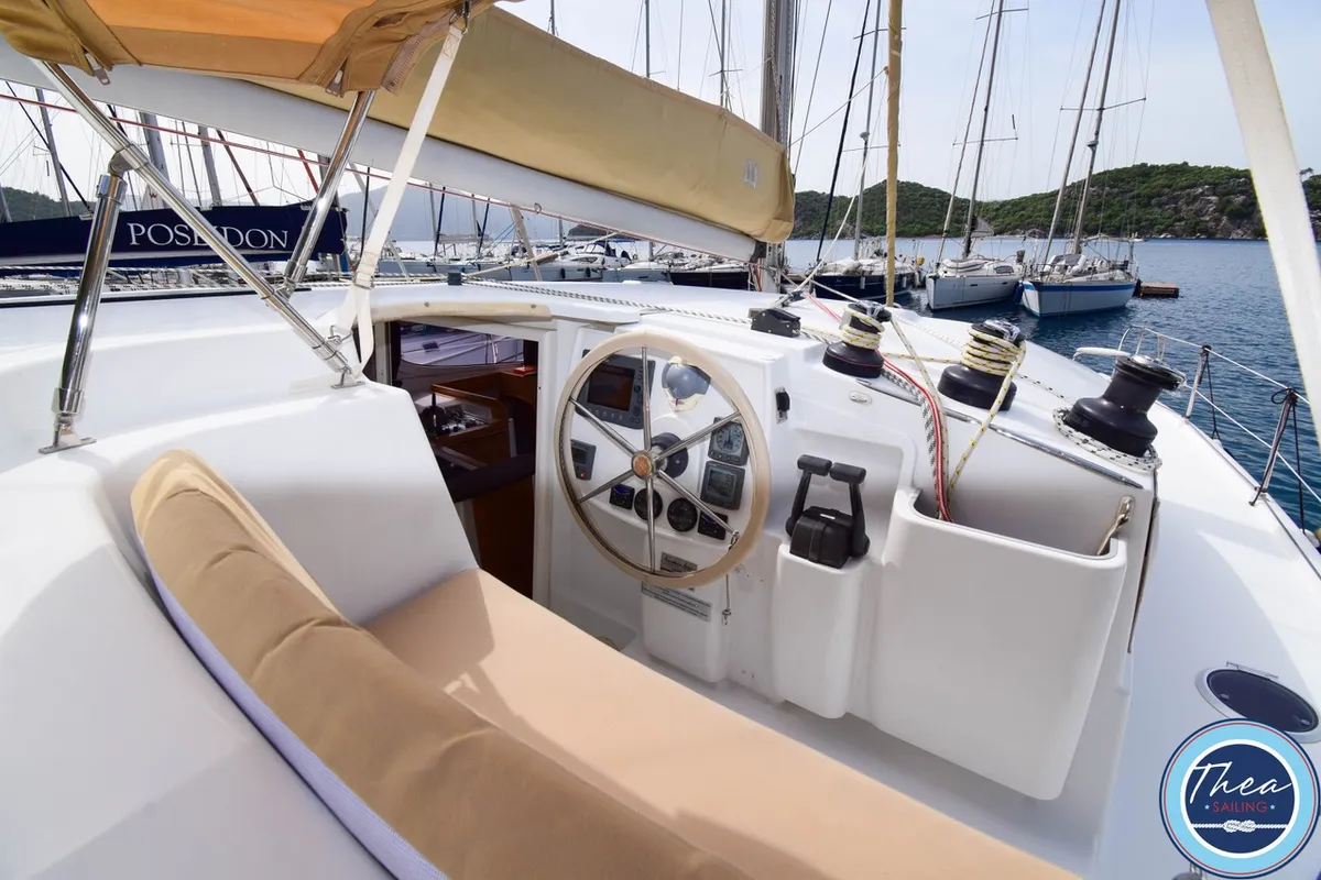 TWIN SWANS, a Fountaine Pajot Lipari 41 catamaran at Marmaris, Turkey