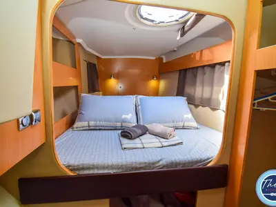 TWIN SWANS, a Fountaine Pajot Lipari 41 catamaran at Marmaris, Turkey