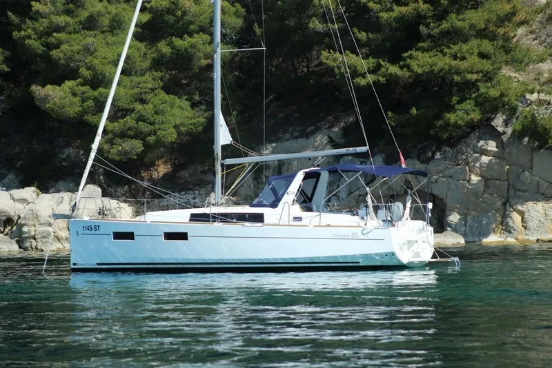 Exterior view of Comfort, a Beneteau Oceanis 35 sailboat at Split, Croatia