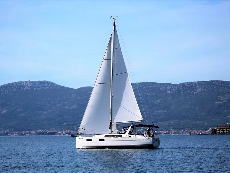 Exterior view of Comfort, a Beneteau Oceanis 35 sailboat at Split, Croatia