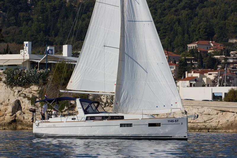 Exterior view of Comfort, a Beneteau Oceanis 35 sailboat at Split, Croatia