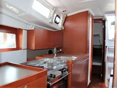 Galley of Comfort, a Beneteau Oceanis 35 sailboat at Split, Croatia