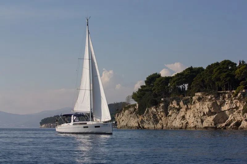 Exterior view of Comfort, a Beneteau Oceanis 35 sailboat at Split, Croatia