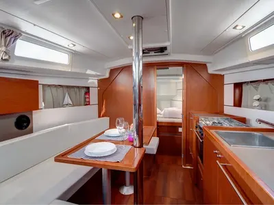 Salon of Comfort, a Beneteau Oceanis 35 sailboat at Split, Croatia