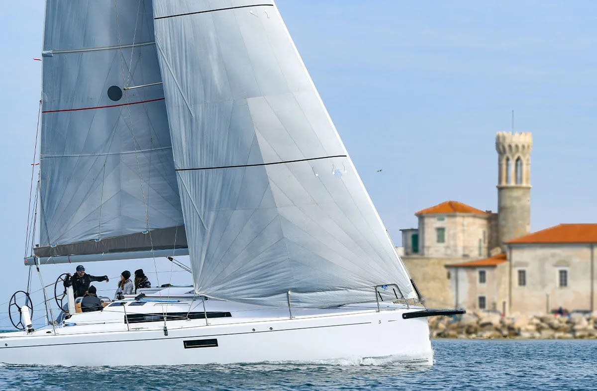 Exterior view of June, a Beneteau First 36 sailboat at Grad Biograd na Moru, Croatia