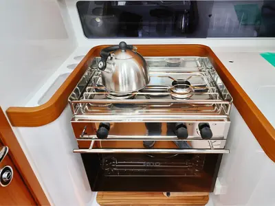 Galley of June, a Beneteau First 36 sailboat at Grad Biograd na Moru, Croatia